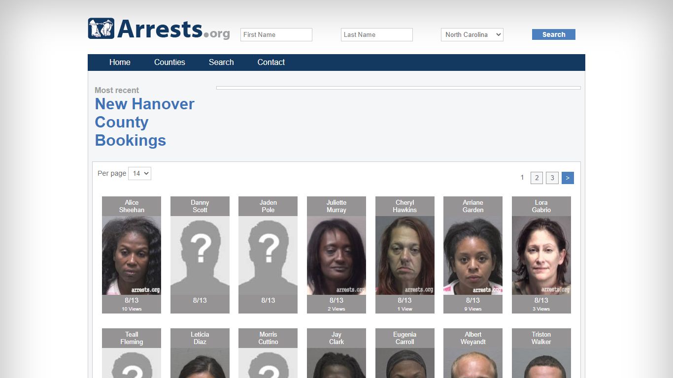 New Hanover County Arrests and Inmate Search